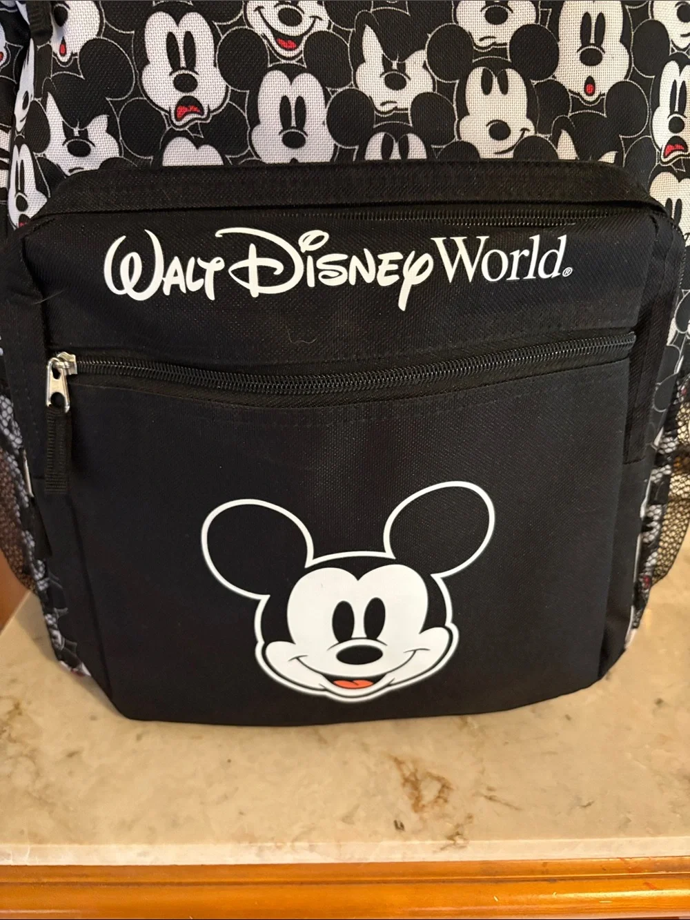 Walt Disney World Mickey Mouse lg Backpack - Black & White